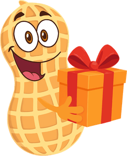 Peanut Logo with gift